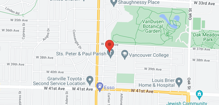 map of 1437 W 38TH AVENUE